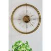 Gold Deluxe Transparent Glass Scandinavian 60 Cm Modern Wall Clock