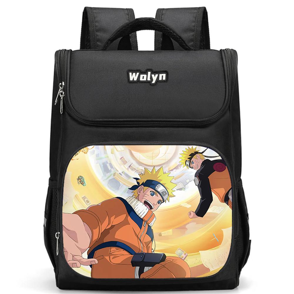 Школьная сумка для детей NARUTO, Вместительный и многоотсековый прочный рюкзак для школы и повседневного использования, Для мальчиков и девочек 6-10 лет