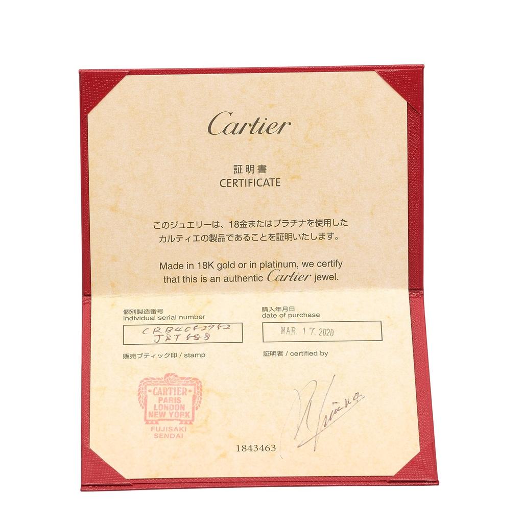 CARTIER Trinity Ring 0.1" band K18 Gold (YGxPGxWG) #6.2(US Size) 7.7g Women Used
