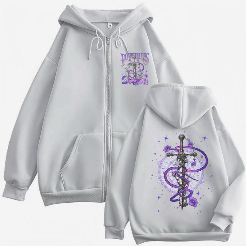Powerless Kai Azer Book Cover Zipper Sweatshirts Gift for Men Women's Fashion Aesthetic Zip Up Hoodies High Quality Coats Jacket