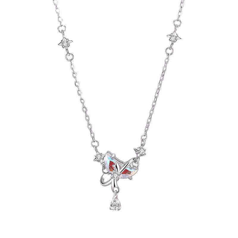 Ожерелье Tichia Moonlight Lover из стерлингового серебра S925 с цирконом цвета луны