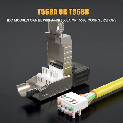 2000 МГц RJ45 Cat8 Cat7 Cat6A Разъемы 40G LAN Кабель 22AWG - 24AWG RJ45 Металлический Инструмент Кристаллическая Головка Панельная Цинк-Сплав Интернет-Штекер