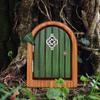 Wood Garden Decoration Wooden Decoration Ornaments Fairy Gate Tree Decoration Fairy Tale Courtyard