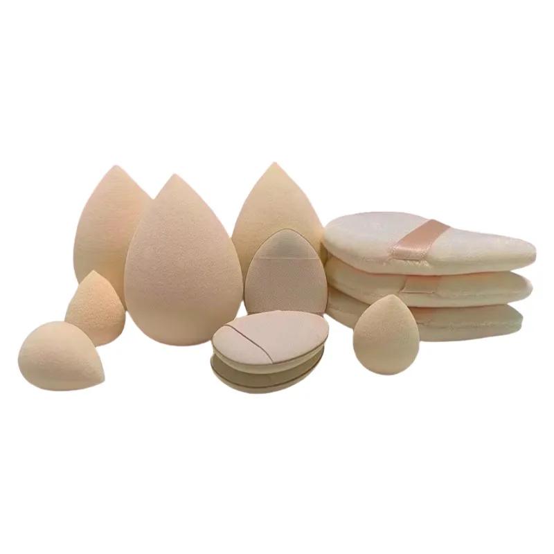 12Pcs/Bag All-Purpose Makeup Sponge Set Made of 3 Loose Powder Puffs 3 Mini Air Cushion Puffs 3 Beauty Eggs and Mini Beauty Tool