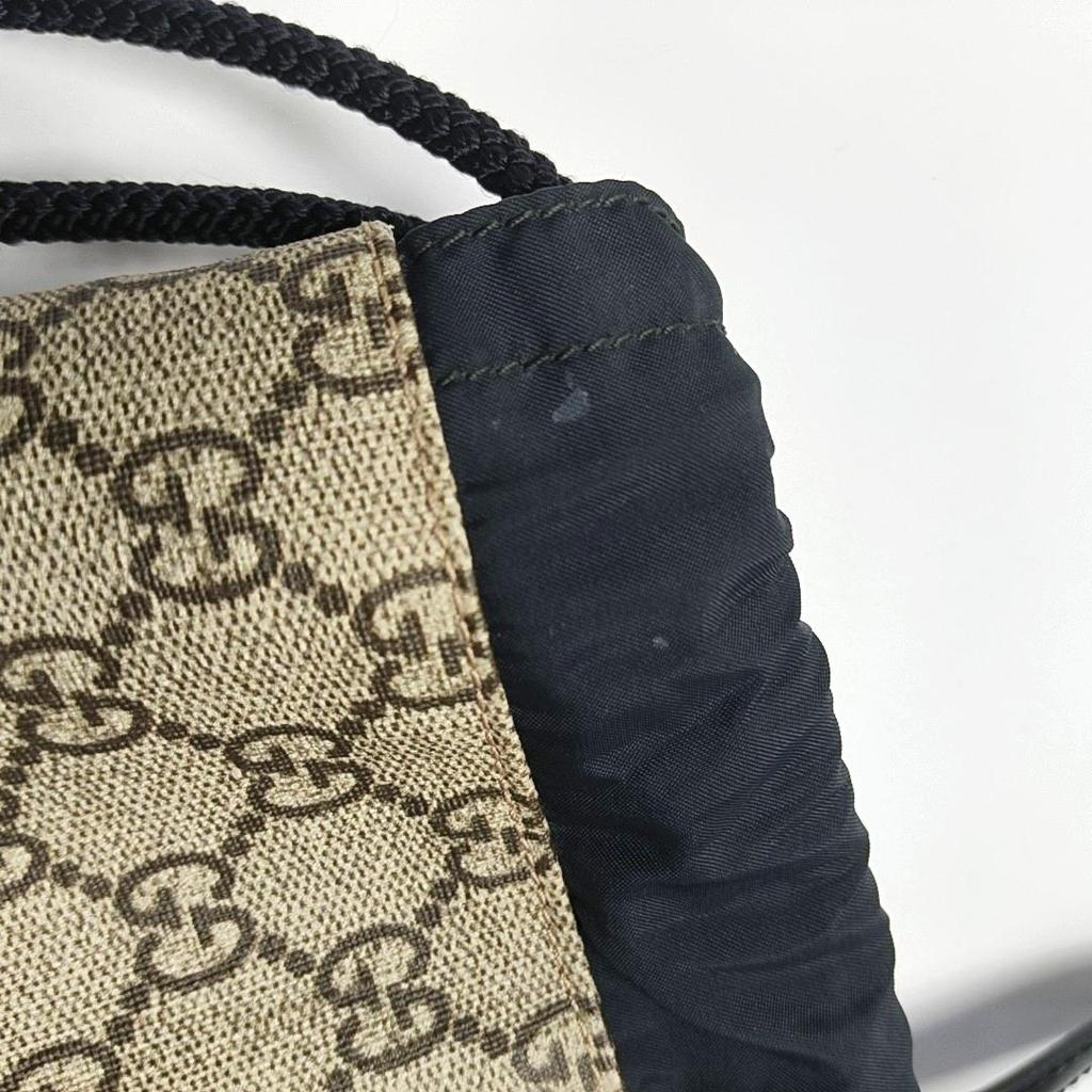 [Pre-Owned] Gg Supreme Beige Coated Canvas Print Backpack - Excellent #8MR2OO