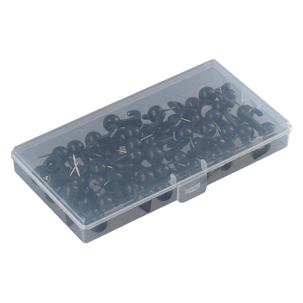 50 штук Черные вешалки Металлические булавки для подвешивания картин Прочные настенные крючки Дом Офис