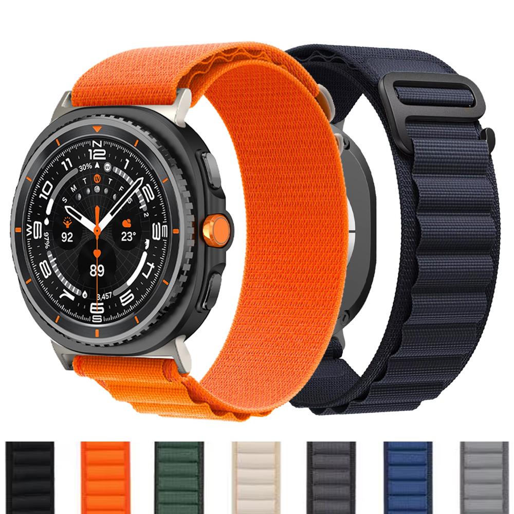 Ремешок для Samsung Galaxy Watch 8/8 classic/Ultra 47мм 46мм 44мм 40мм запястья Альпийская петля Спортивный браслет ремешок Galaxy watch 8 Ремешок