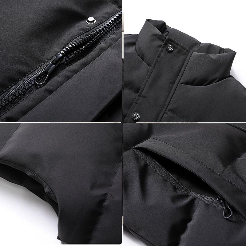 Осенне-зимний пуховый хлопковый жилет, мужская одежда, короткая куртка без рукавов с воротником-стойкой, 4 цвета, большой жилет для пар, 8XL