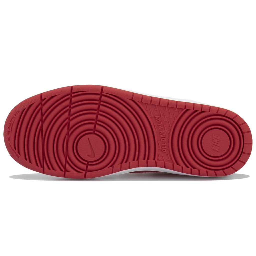 Nike Court Borough 2 Abrasion Resistant Low top Skateboard Shoes Women's White Red BQ5448-103(Team-)-Random packaging bags