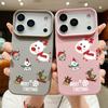 Cartoon Christmas Elk Phone Case For iPhone 17 16 15 14 13 12 Pro Max 16 17 Pro 11 16e 17 Air Shockproof Leather Texture TPU Silicone Soft Cover