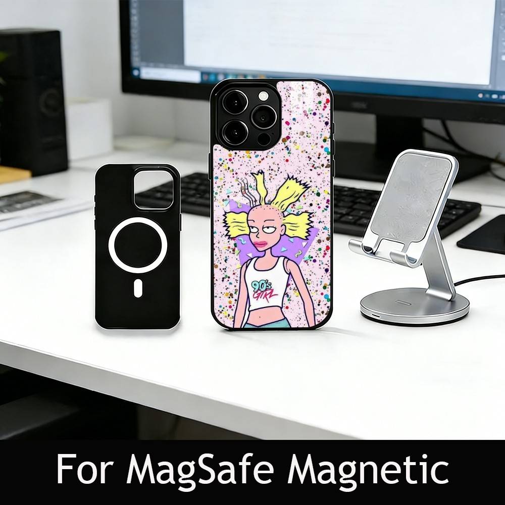 Rugrat C-Chuckie A-Angelica Phone Case For iPhone17,16,15,14,13,12,11 Plus,Pro Magnetic For Magsafe Wireless Charging