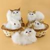 Lovely Simulation Animal Doll Plush Mini Basket Cat Rabbit Dog Kids Xmas Toy Christmas Birthday Gift