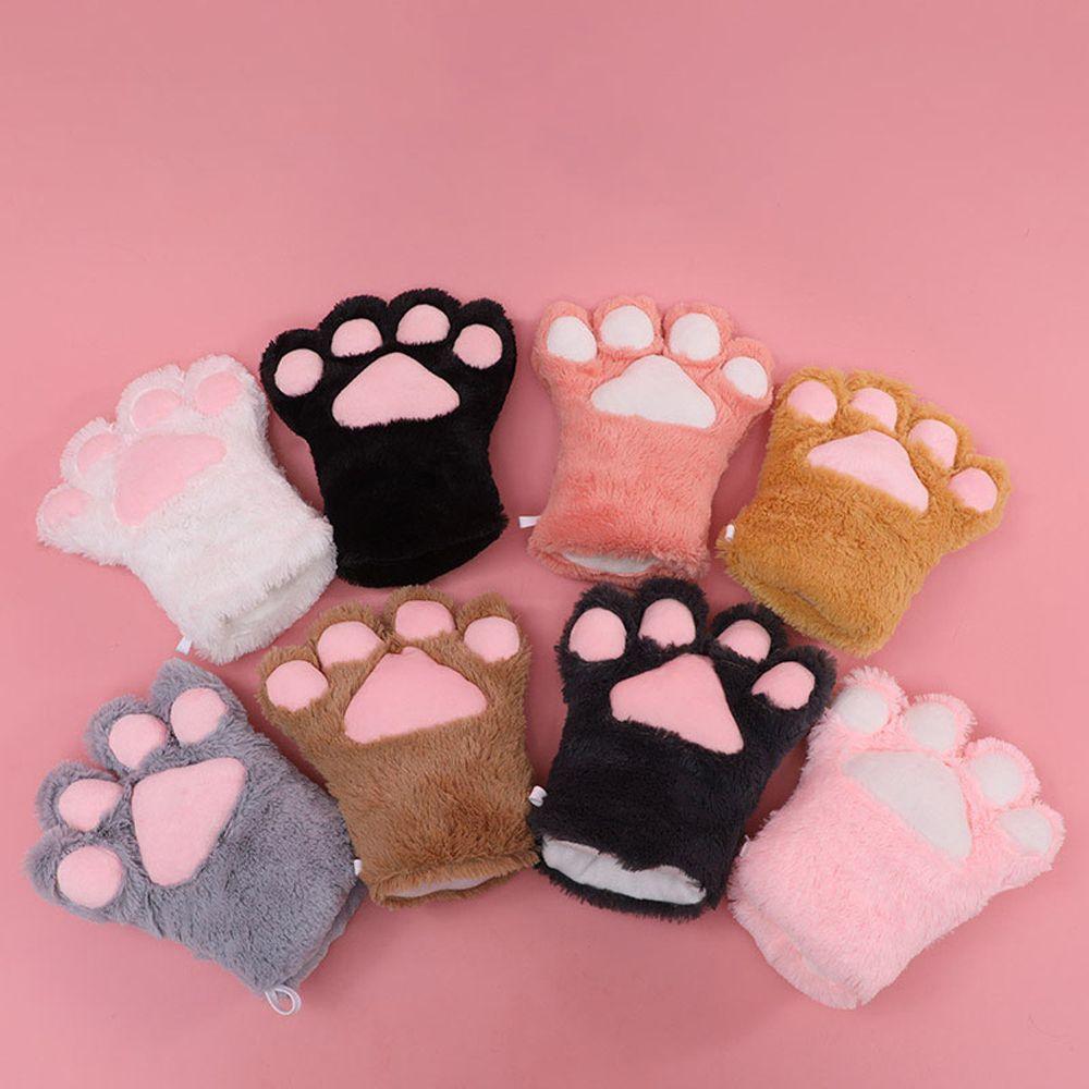 Новые милые перчатки-лапки медведя в стиле аниме для косплея, варежки-лапки, перчатки с кошачьими когтями, плюшевые