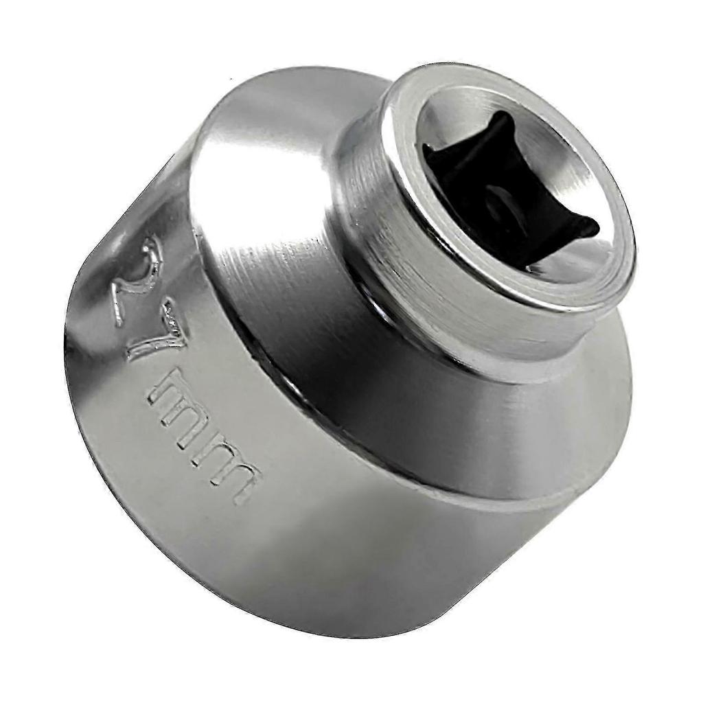 27mm Low Profile Filter Wrench Socket Steel Spare Parts Durable 3/8" Drive Filter Removal Tool for All 27mm Caps S12271193 Hwy