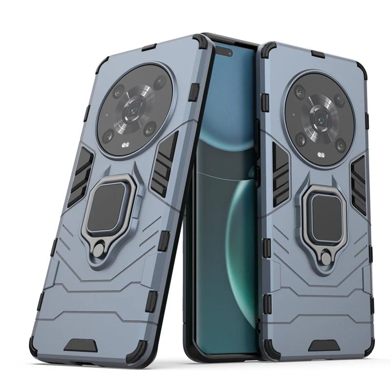 Для Huawei Honor Magic 4 Magic4 Pro 5g задняя крышка чехол для телефона ударопрочный броня против падения металлический держатель кольца магнитный защитный Funda