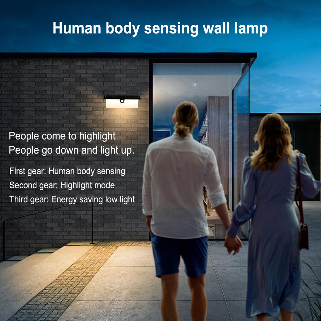 Уличный солнечный настенный светильник ABS PC датчик движения PIR IP54 водонепроницаемый современный солнечный индукционный фонарь для забора для сада двора патио крыльца подъездной дорожки