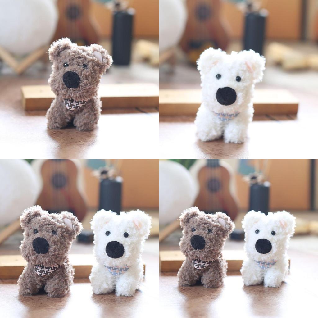 West Highland Dog Plush Keychain Backpack Charm Pp Cotton Stuffed Animal Gift For Pet Lovers