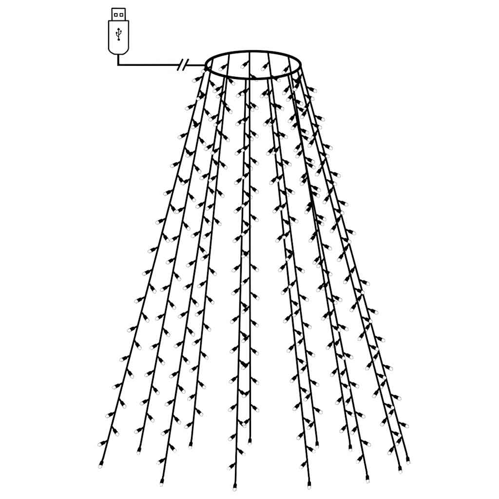 Vidaxl Siatka Lampek Choinkowych, 180 Niebieskich Led, 180 Cm