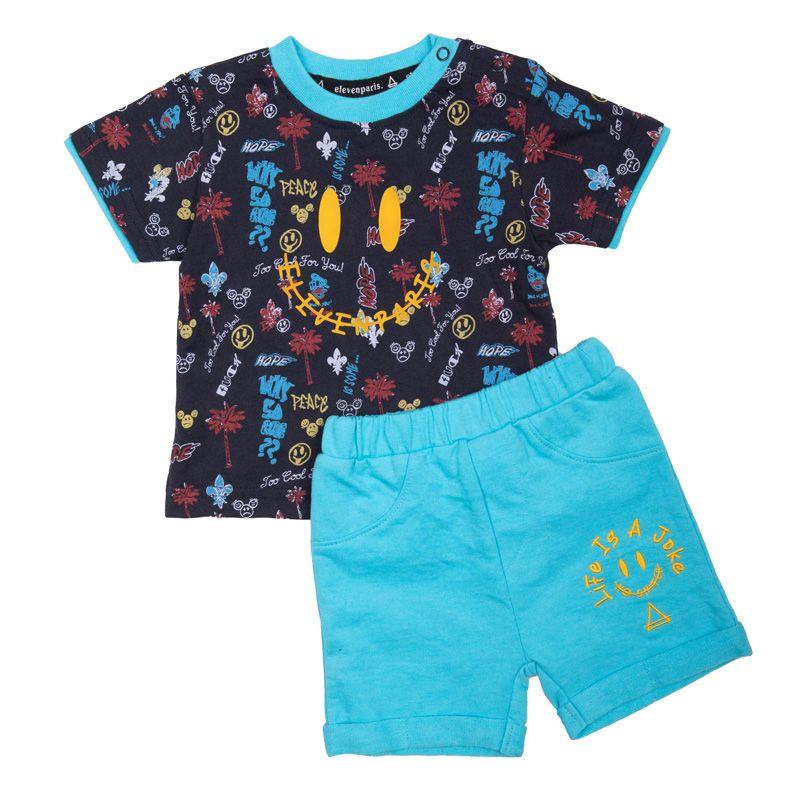 Комплект из шорт и футболки с принтом Ребенок, Малыш ELEVEN PARIS