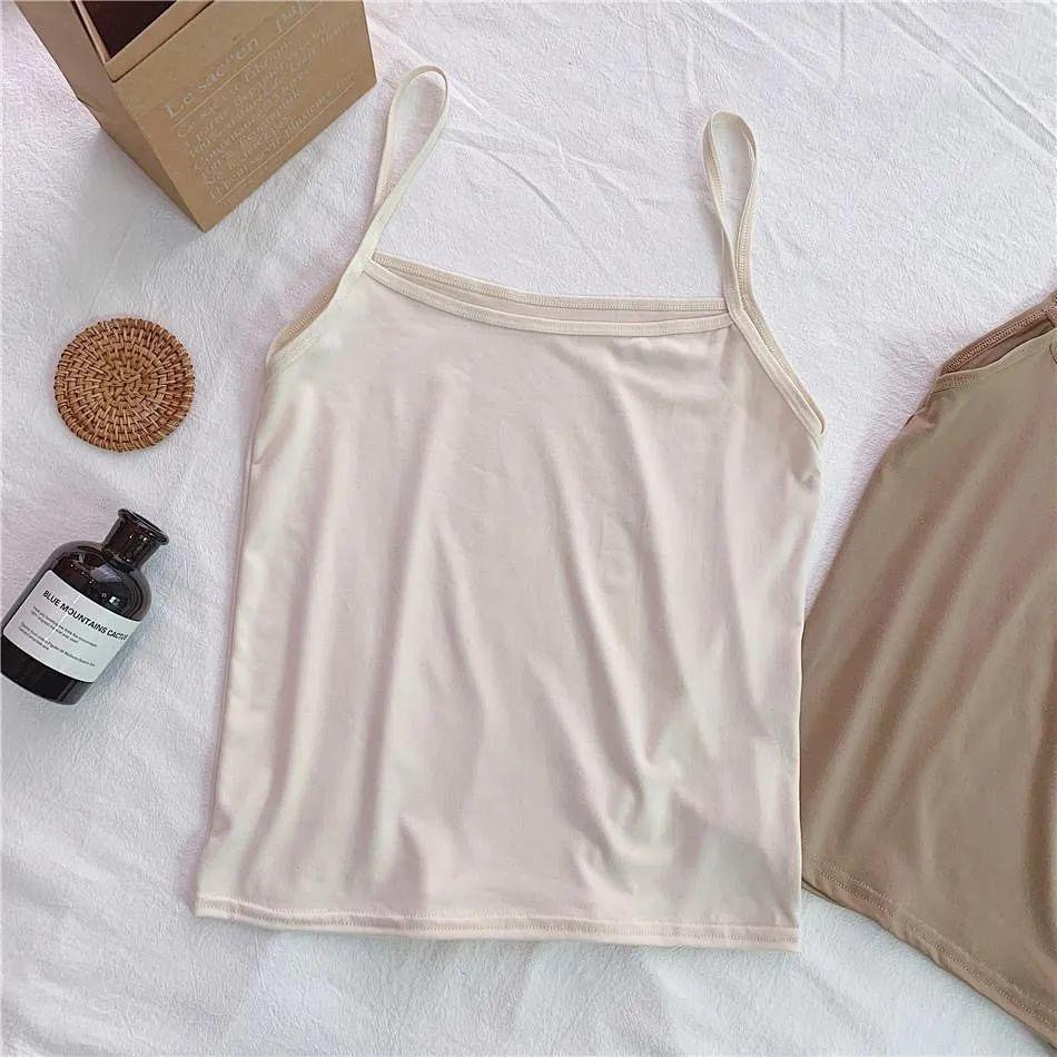 Летний однотонный облегающий жилет-майка для женщин с антибликовым покрытием, короткий свободный базовый жилет-майка для женщин