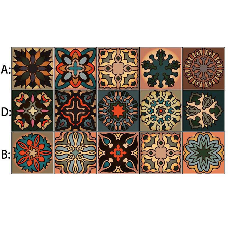 Самоклеящаяся настенная плитка в марокканском стиле, винтажная, цветная, водонепроницаемая, наклейки для декора кухни, ванной комнаты, гостиной, наклейки для дома, сделай сам