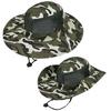 Fashion Outdoor Wide Brim Camouflage Fisherman Bucket Boonie Hat Anti UV Cap