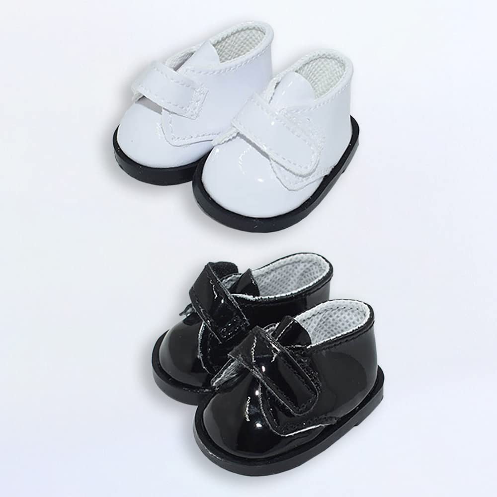 Niannyyhouse 20cm Doll Shoes for Plush Leather Cotton Doll Set of Shoe Length Doll Baby Toys, Shoes2, Velcro, Shoes, 2, 5.5cm, Shoes, Dress-up (z-3)