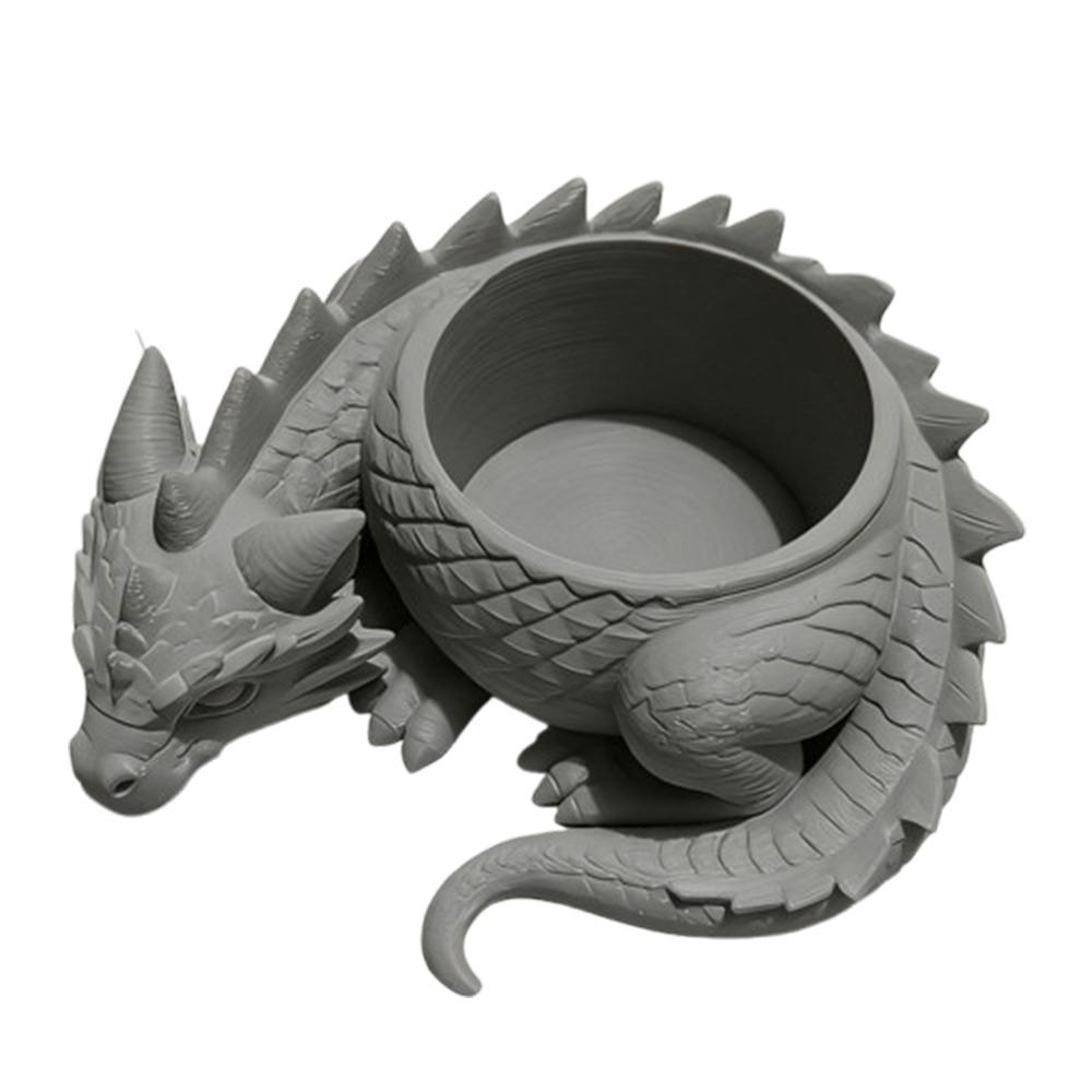 3D Printed Dragon Shaped Plant Pot Growing Pots Plastic Flower Container Funny Handmade Succulent Planter for Living Room