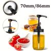 Pump Liquid Dispenser Bottle Transparent Syrup Container With Large Capacity Coffee Syrup Pump Glass Bottle For Kitchen Bar
