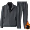 Men's Winter Warm Comfort Set Loose Zipper Jacket + Pants 2 Piece Set