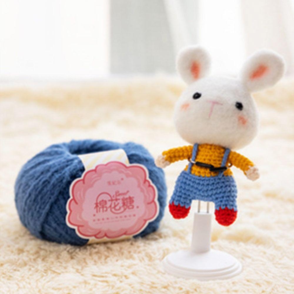 40g Imitation Wool Felt Hook Woven Thread Cotton Candy Yarn Ball  for Knitting Doll Hair Clip