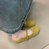 Cute Ballet Fairy Suede Round Head Light Mouth Single Shoes Spring and Autumn Retro Flat Mary Jane Women's Shoes