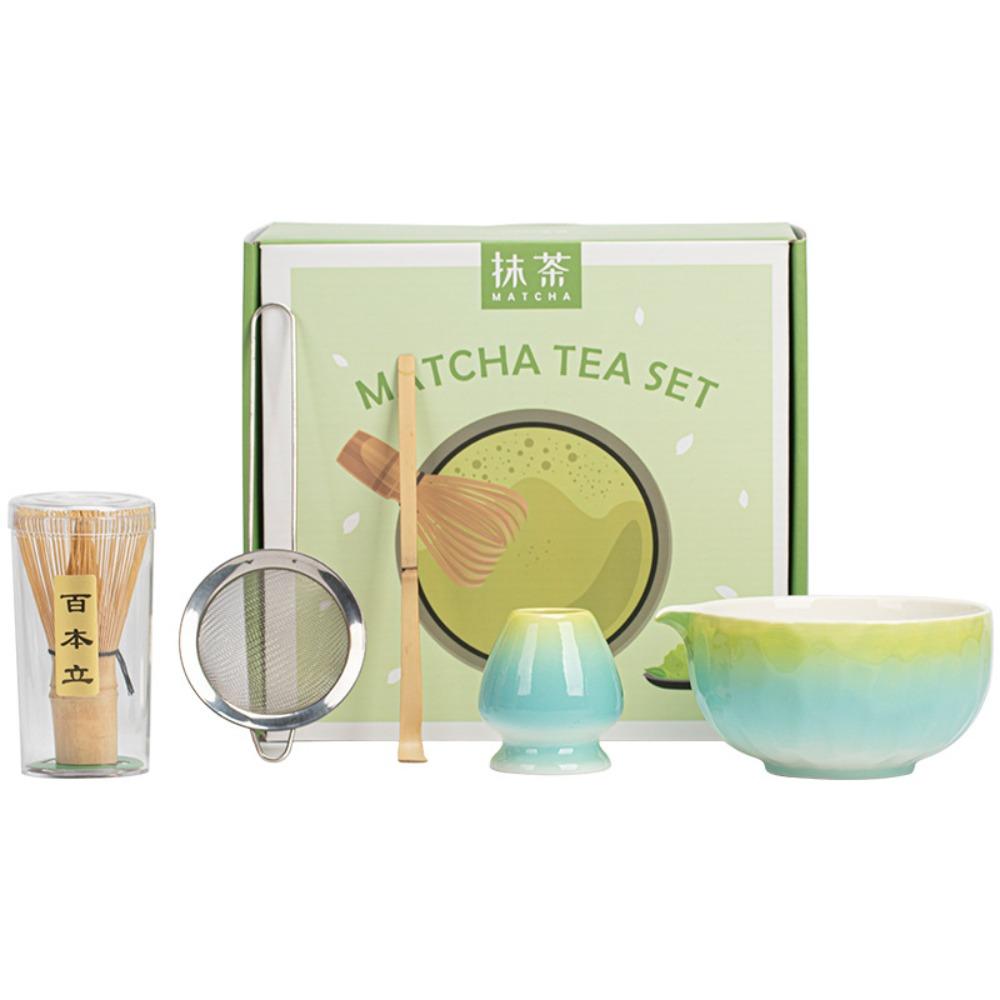 5pcs Ceramic Japanese Matcha Tea Set Matcha Bowl Bamboo Matcha Making Kit Safe Food Grade Matcha Whisk Set Tea Lovers