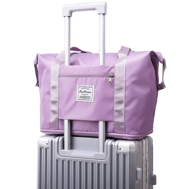 Женская деловая дорожная сумка: Портативный, вместительный чемодан с функцией разделения на сухое и влажное для одежды и спортивного снаряжения