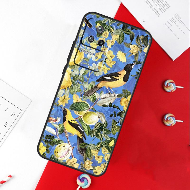 Чехол 'Садовые птицы' для Xiaomi 13T 11T 12T 14T Pro 13 14 15 Ultra POCO X7 Pro X3 X5 X6 F5 F6 M6 Pro