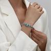 Богемский Винтажный Бирюзовый Открытый Регулируемый Браслет, Резной Полый Геометрический Браслет