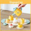Kids Pretend Wooden Kitchen Set With Tea Pot And Lemon Tea For Imaginative Play