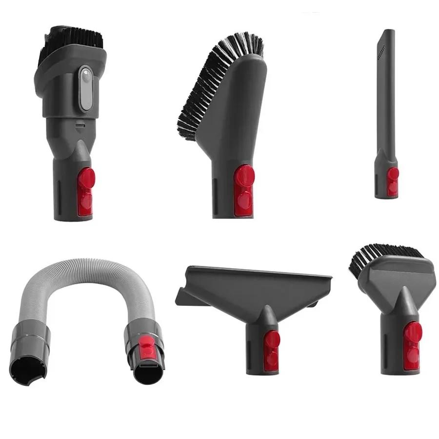 Vacuum Flat Suction Nozzle Head For Dyson V7 V8 V10 V11 V12 V15 Mattress Brush Head Round Brush Soft Brush Parts Accessories