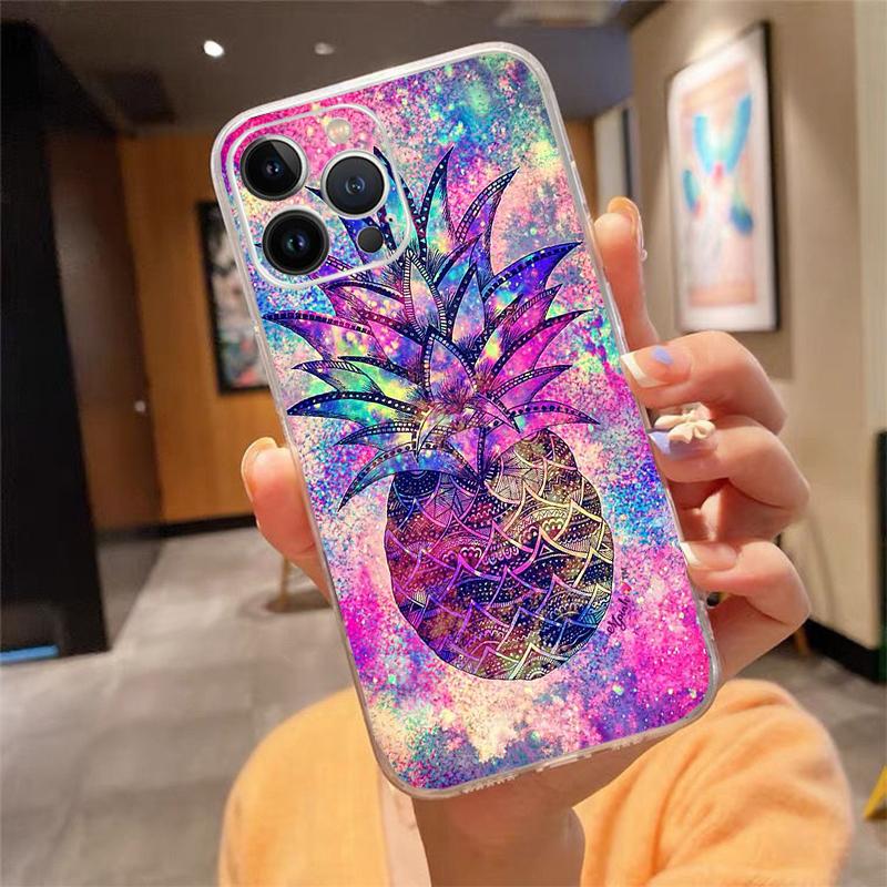 Phone Case For iphone 17 Pro Max Air 16 15 14 13 Pro Max 15 16 Pro 15Plus Summer Pineapple Fruit