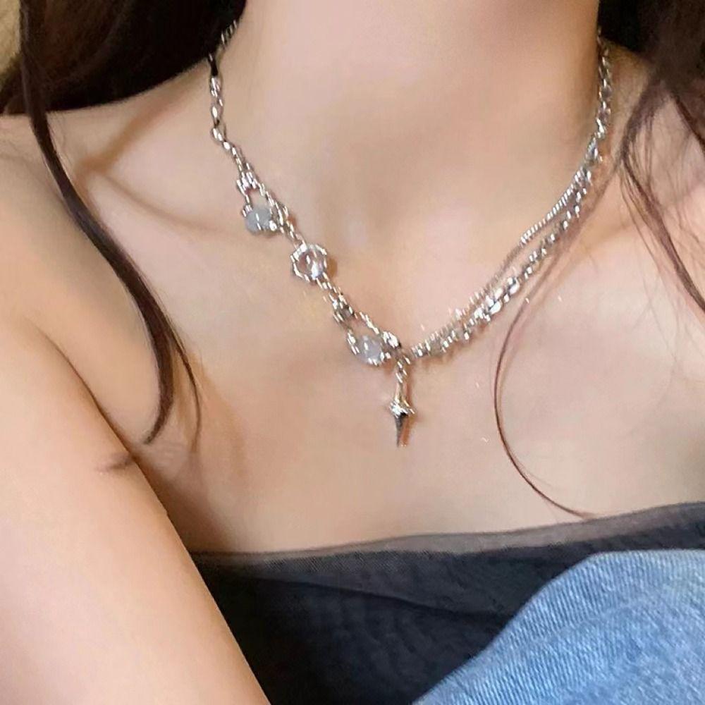 All-match Clavicle Chain Love Butterfly Shiny Chain New Trend Collarbone Chain Women Girls