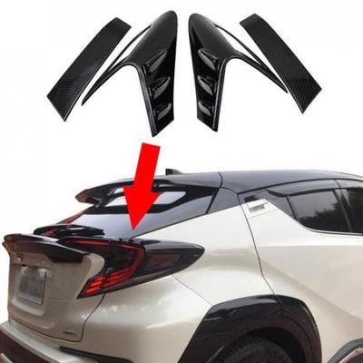 Для Toyota C-HR 2016-21 Задний фонарь Накладка на бровь Фонарь Декоративная накладка Углеродное волокно ABS