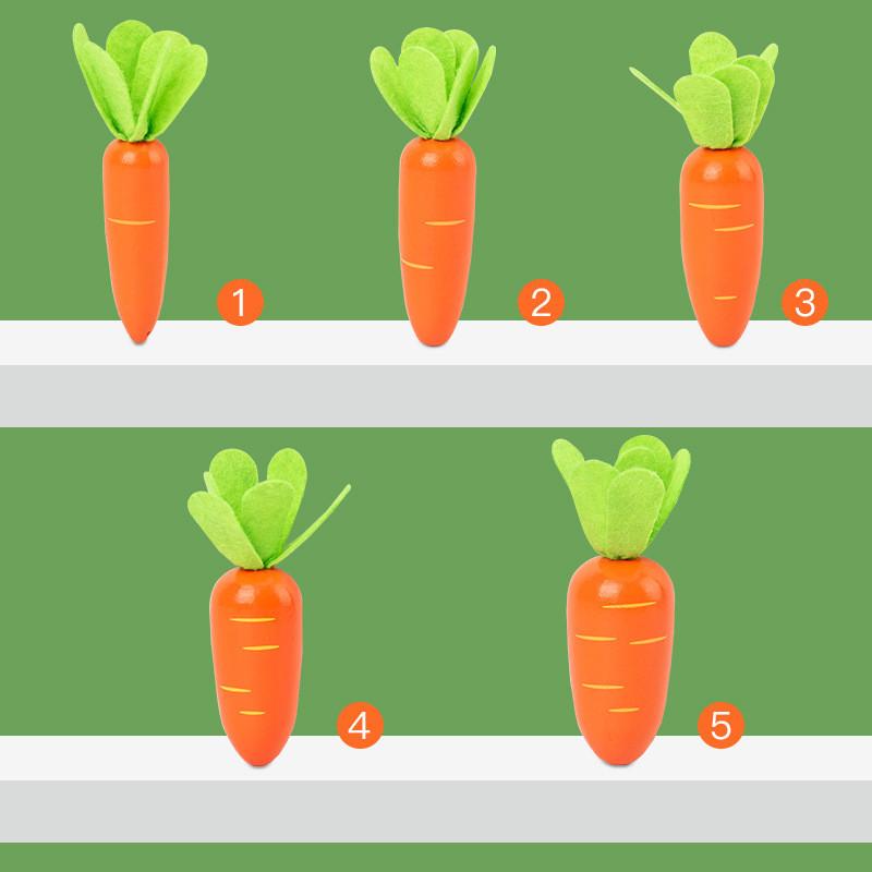 Цифровая деревянная игра «Вытягивание моркови» Развивающая игрушка для малышей для обучения и игры