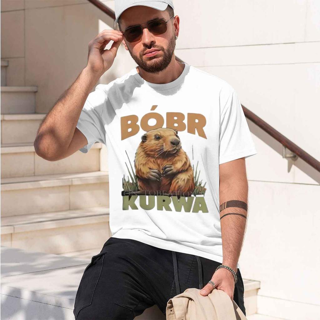 Beaver Newest Tshirts Kurwa Bobr Bober Unisex Harajuku Pure Tops T Shirt Round Neck 42854 2026 New Model