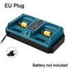 Replacement 18V DC18RD Dual Ports Battery Charger for Makita 18V Lithium Battery BL1830 BL1840 BL1850 BL1850B EU/US/UK/AU Plug