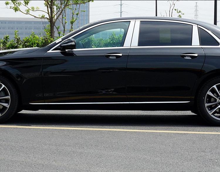 Декоративные накладки на бампер и двери Mercedes-Benz E-Class: Защита от столкновений для E200L, E300L, E320L