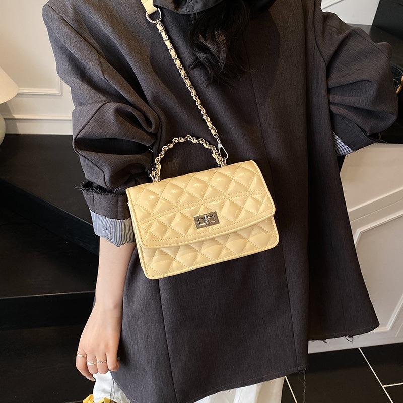 Сумка-цепочка ромбовидной формы, женская новая летняя нишевая на плечо, мессенджер, портативная маленькая квадратная сумка