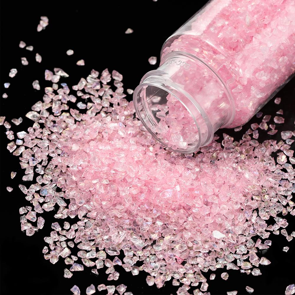 30g/Bottle Glass Crushed Stone Irregular Crystal Gravel Filling For DIY Epoxy Resin Mold Filler Craft Decorative Nail Art Filler