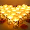 Flameless Tea Light Candles Battery Operated Votive LED Tealights with Paper Lampshade for Wedding Valentine Halloween Christmas