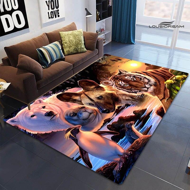 3D ковер с животным принтом, детский игровой ковер для гостиной, спальни, красивый ковер, нескользящий коврик, реквизит для фотосъемки, подарок