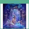 Drill Round Diy 5d Full Diamond Painting Mermaid Dragon Diamond Rhinestone Embroidery Cross Stitch